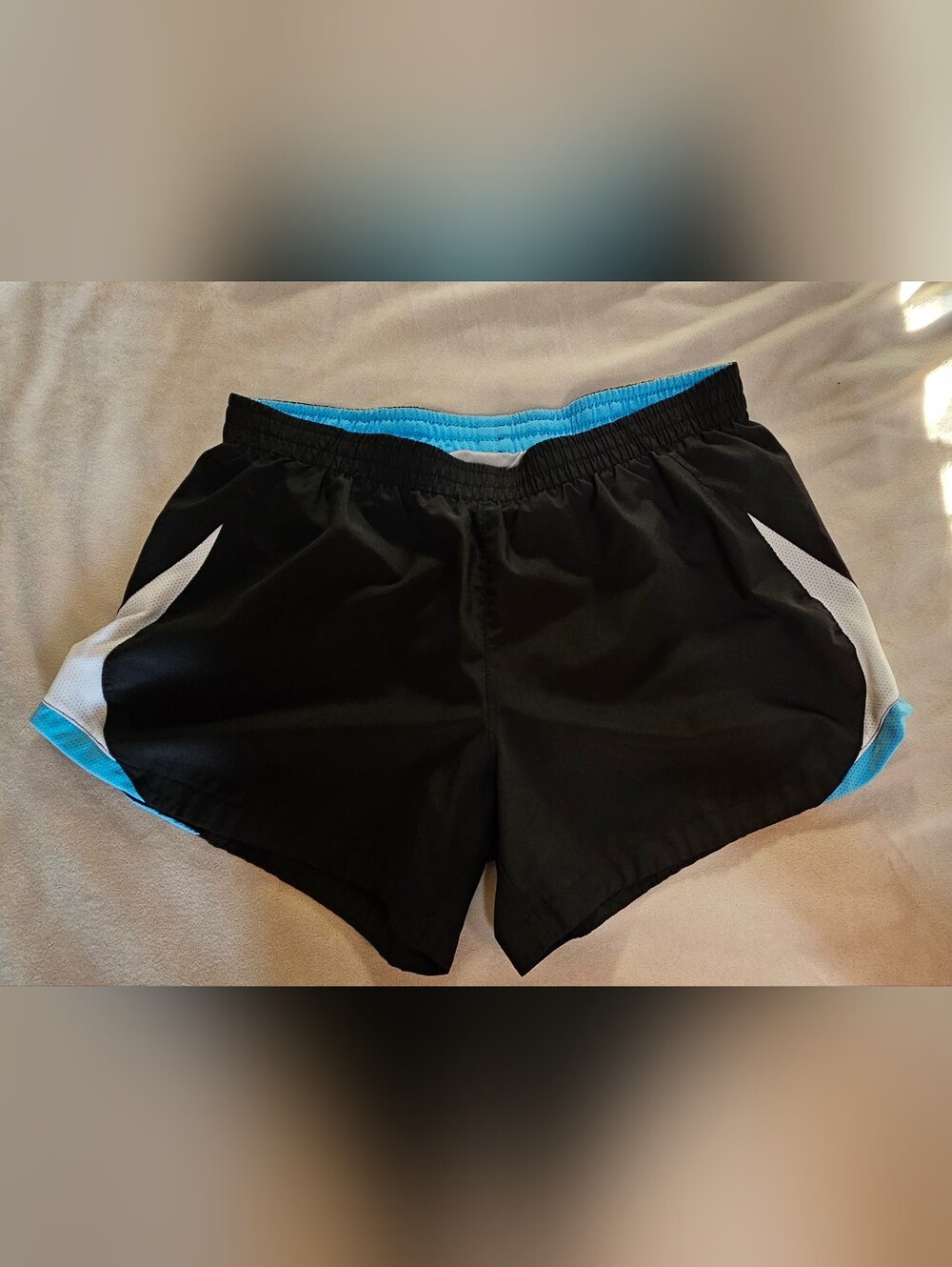 Nike Women’s Black Athletic Shorts with Blue Liner